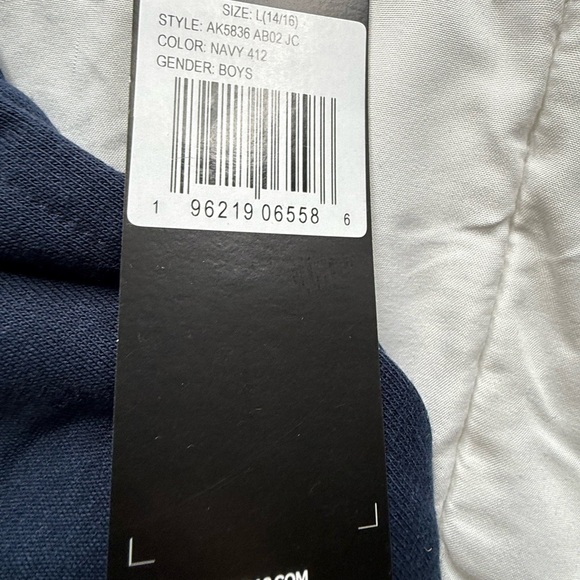 Adidas Boys Youth Navy/White fleece standard joggers NEW NWT - Picture 2 of 3